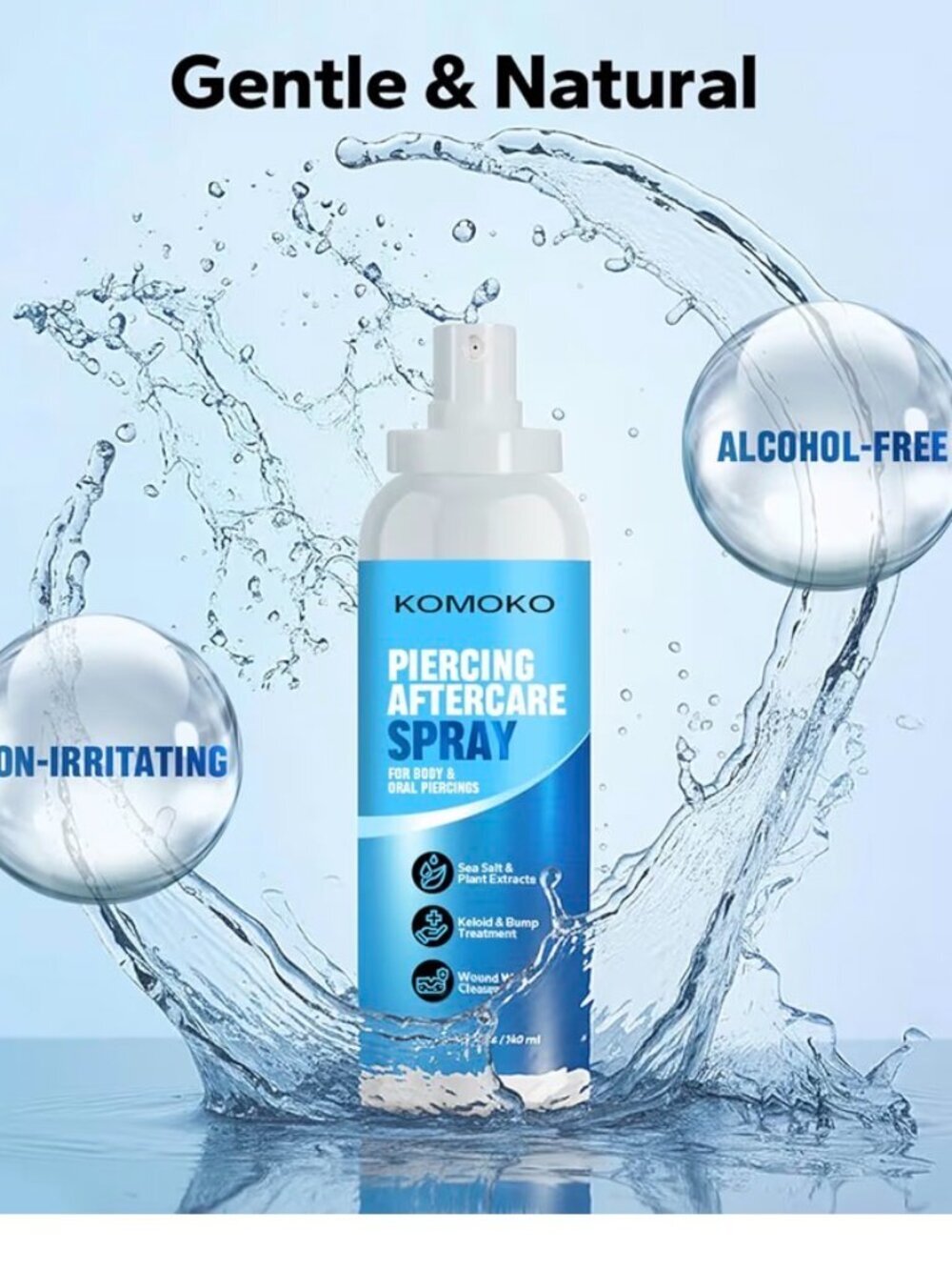 KOMOKO Piercing Aftercare Spray Lot of 2 New Sealed - Picture 5 of 11